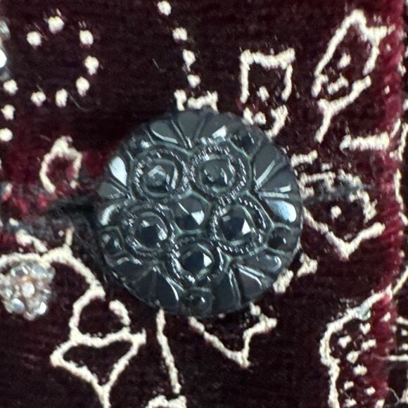 Vintage Scott McClintock Women’s Burgundy Velvet Beaded Embroidered Jacket SZ 4 - Picture 11 of 11